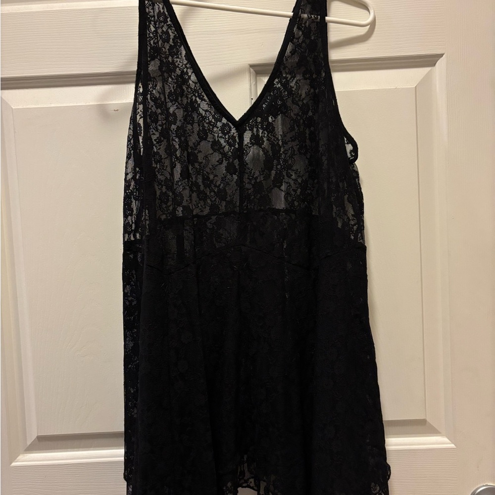 Torrid Black babydoll Lace Sleeveless tank Top